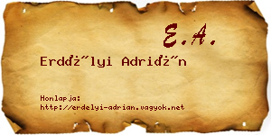 Erdélyi Adrián névjegykártya
